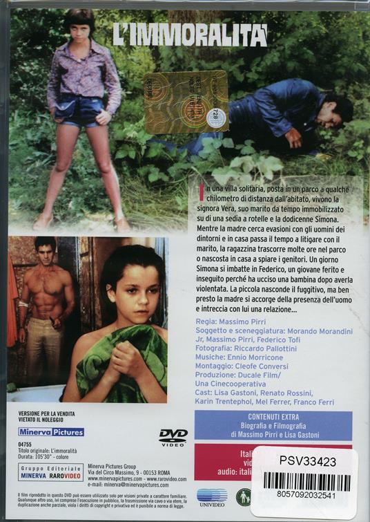 L' immoralità (DVD) di Massimo Pirri - DVD - 2