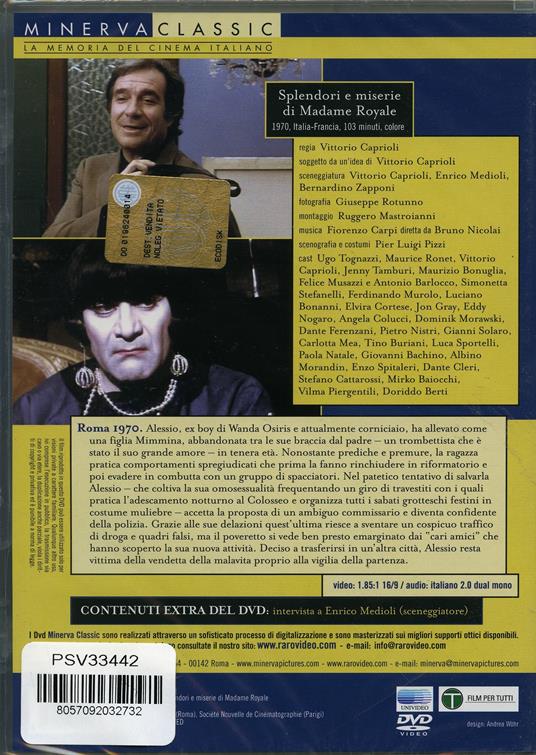 Splendori e miserie di Madame Royale (DVD) di Vittorio Caprioli - DVD - 2