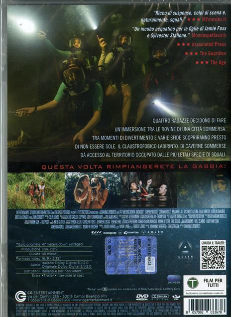 47 metri Uncaged (DVD) di Johannes Roberts - DVD - 2