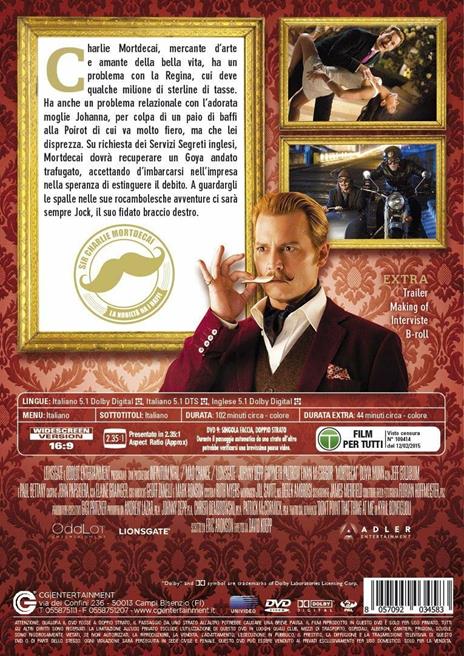 Mortdecai (DVD) di David Koepp - DVD - 2