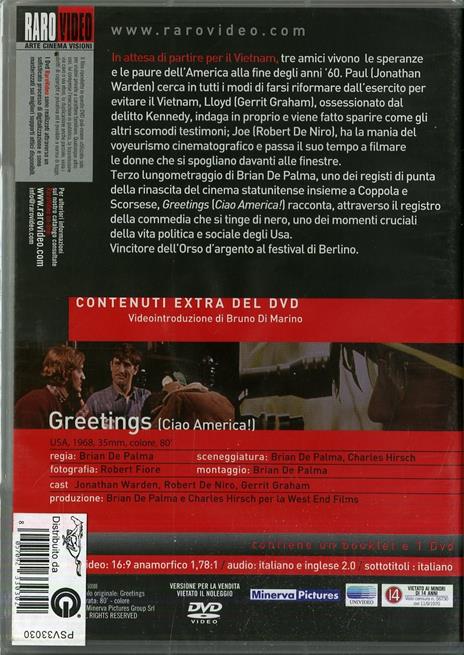 Ciao America! di Brian De Palma - DVD - 2