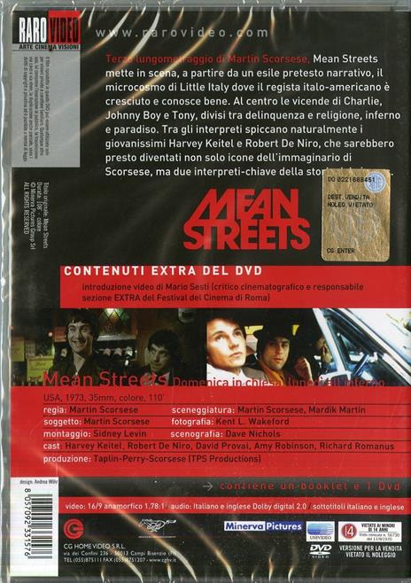 Mean Streets di Martin Scorsese - DVD - 2