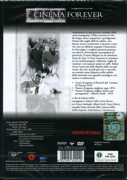I vitelloni di Federico Fellini - DVD - 2