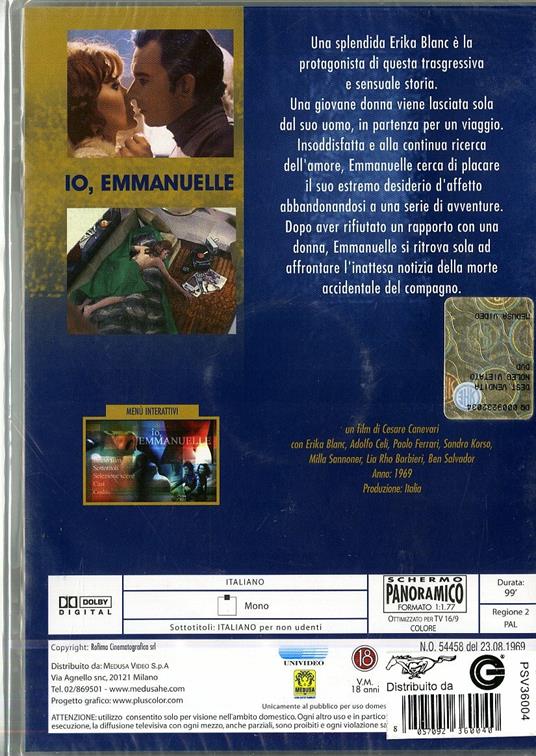 Io, Emmanuelle di Cesare Canevari - DVD - 2
