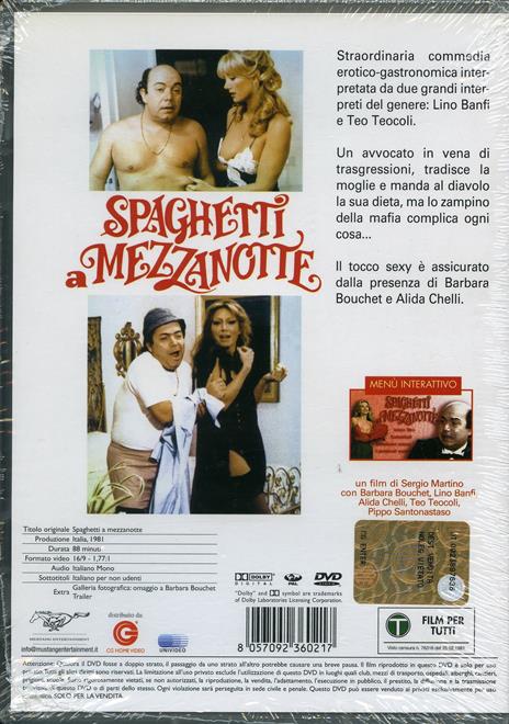 Spaghetti a mezzanotte di Sergio Martino - DVD - 2