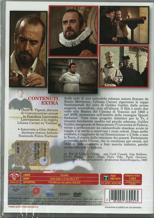 Galileo di Liliana Cavani - DVD - 2