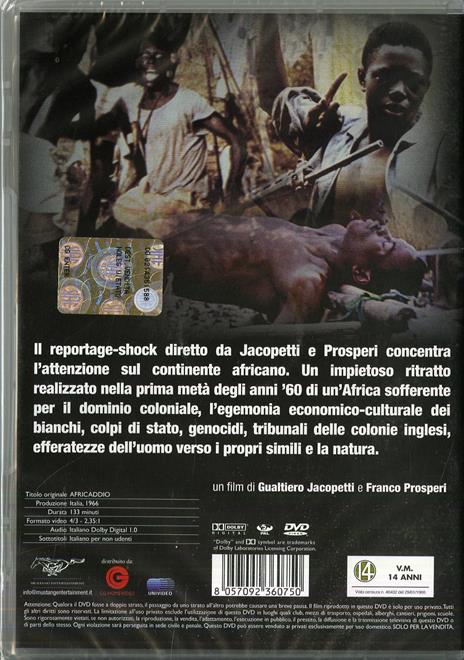 Africa addio di Gualtiero Jacopetti,Franco Prosperi - DVD - 2