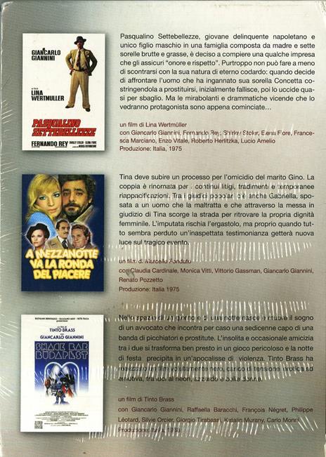 Collezione Giancarlo Giannini (3 DVD) di Tinto Brass,Marcello Fondato,Lina Wertmüller - 2
