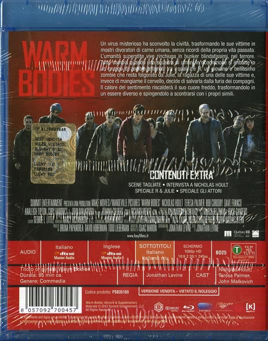 Warm Bodies di Jonathan Levine - Blu-ray - 2
