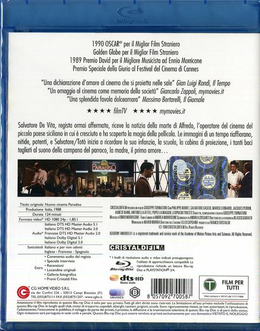 Nuovo cinema Paradiso di Giuseppe Tornatore - Blu-ray - 2