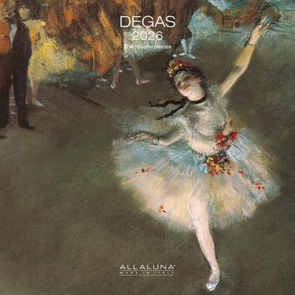 Calendario da muro 2026 Degas Allaluna - 30 x 30 cm