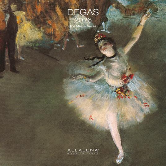 Calendario da muro 2026 Degas Allaluna - 30 x 30 cm