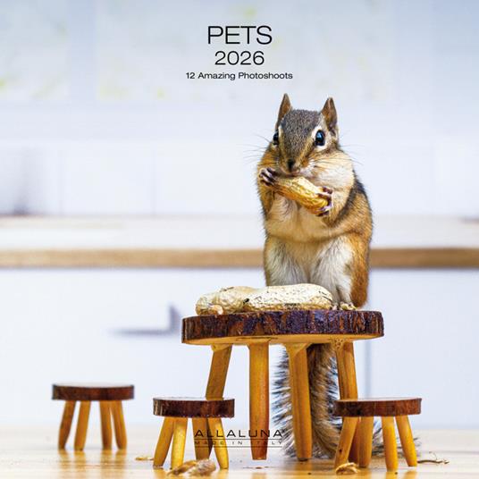 Calendario da muro 2026 Pets Allaluna - 30 x 30 cm