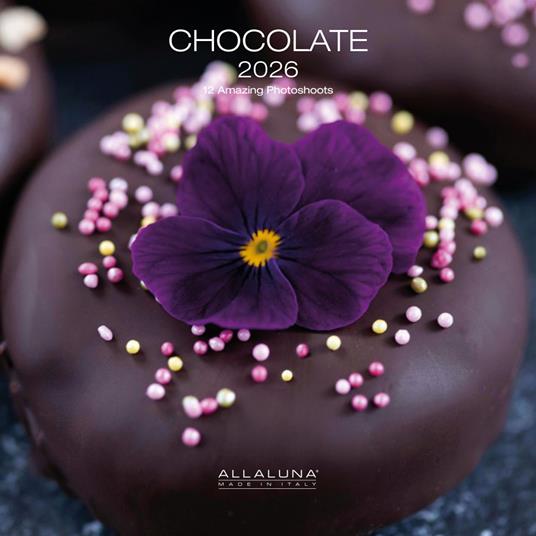Calendario da muro 2026 Chocolate Allaluna - 18 x 18 cm