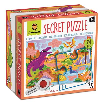 SECRET PUZZLE - 24 PCS I dinosauri