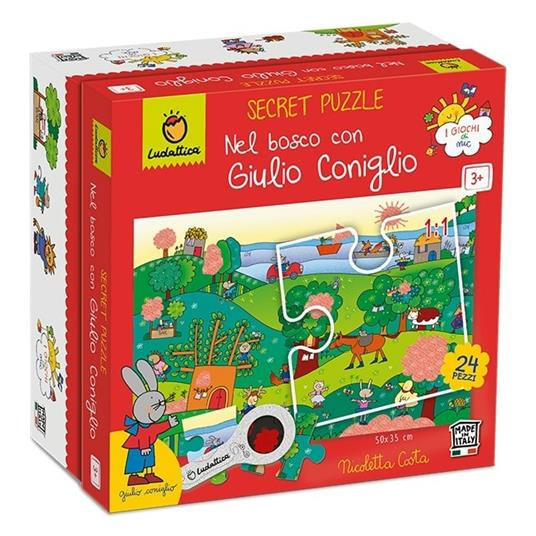 Nel bosco con Giulio coniglio. Secret puzzle
