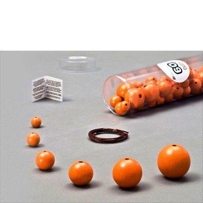 Orange Wooden Balls arancioni. 60 pezzi, 6 Misure
