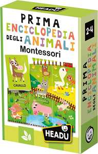 Giocattolo Flashcards Enciclopedia Animali Montessori Headu