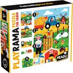 HEADU - Playrama Puzzle The Farm - Puzzle Educativo per Bambini dai 3 agli 8 anni, Made in Italy