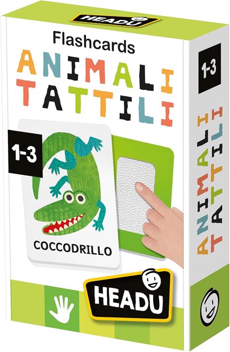 HEADU - Flashcards Animali Tattili Montessori, Tocca e Riconosci il Manto Degli Animali