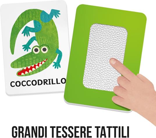 HEADU - Flashcards Animali Tattili Montessori, Tocca e Riconosci il Manto Degli Animali - 4