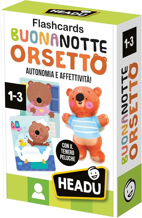 HEADU - Flashcards Buonanotte Orsetto, Sviluppa lAutonomia e lAffettività