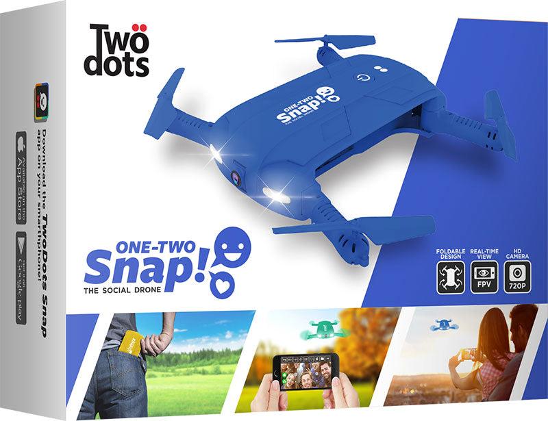 Snap The Social Drone Cam Two Dots HD 1Mpx con Giroscopio stabilizzatore a 6 assi colore Blu