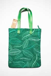 Cartoleria Bag Foglie Verdi - Realizzata con fibre di plastica riciclata Open Wor(l)ds