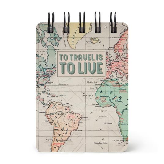 Taccuino carta geografica con spirale a righe Legami Mini Spiral Notebook Map - 2