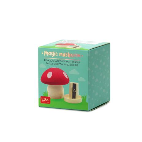Gomma con temperamatite rosso Legami, Magic Mushroom Eraser With Pencil Sharpener - Red - 5