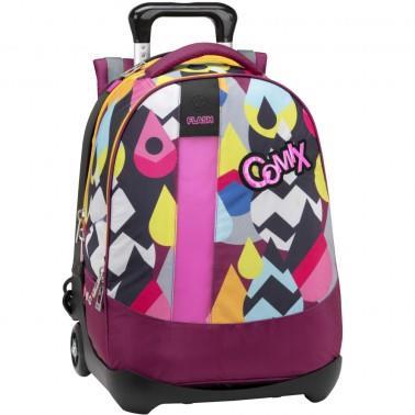 Zaino trolley Comix Flash assortito con zaino staccabile - 32x47x23 cm