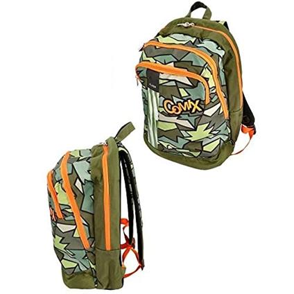 Zaino organizzato Comix Flash Broken Camo Verde - 32x43x23 cm