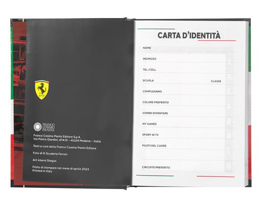 Diario 12 Mesi 2023-2024 Standard Ferrari Kids - Panini - Cartoleria e  scuola
