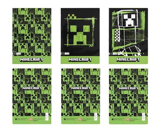 Quaderno Maxi Q - 5mm quadretti con margini elementari (tutte le classi) Green Minecraft + 30%