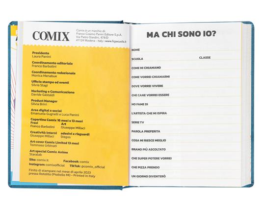 Diario Comix 16 Mesi 2023-2024 Standard Blue Metallic - Blu metallico - 4