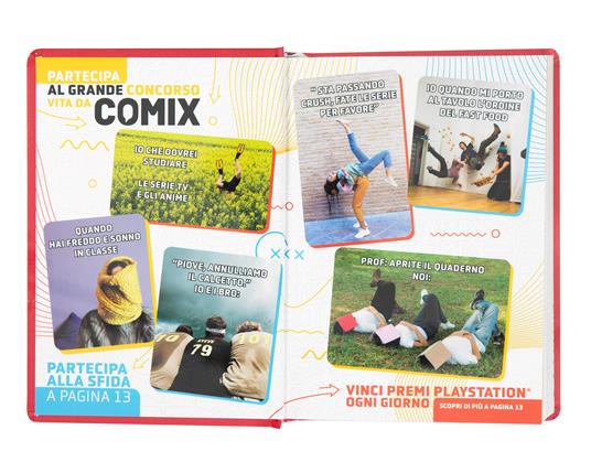 Diario Comix 16 Mesi 2023-2024 Mignon Plus Deep Red - Rosso - 2