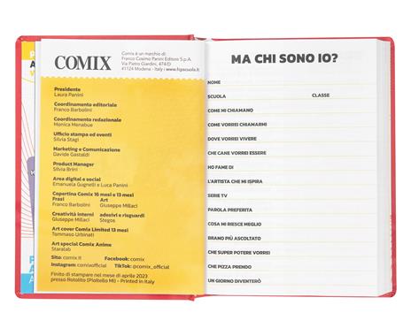 Diario Comix 16 Mesi 2023-2024 Mignon Plus Deep Red - Rosso - 4