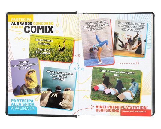 Diario Comix 16 Mesi 2023-2024 Mignon Plus Black&White Lavagna - Bianco e Nero - 2