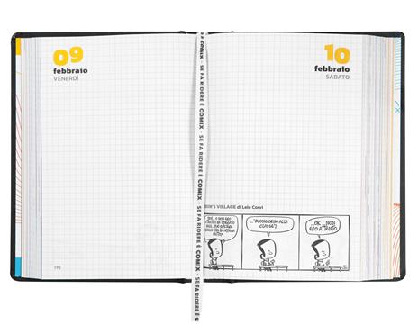 Diario Comix 16 Mesi 2023-2024 Mignon Plus Black&White Lavagna - Bianco e Nero - 8