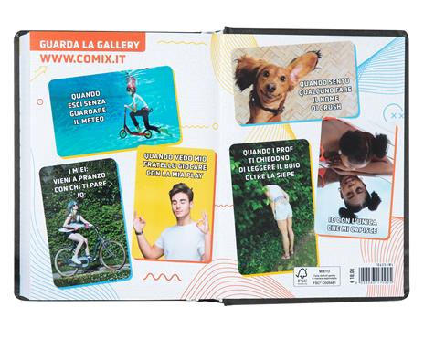 Diario Comix 16 Mesi 2023-2024 Mignon Plus Black&White Lavagna - Bianco e Nero - 9
