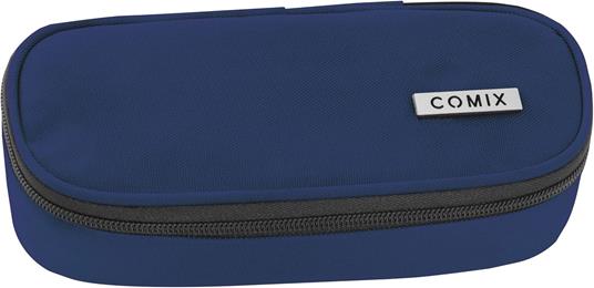 Astuccio Ovale Organizzato Monocolore Blu Comix