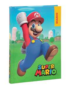 Cartoleria Diario 2024-2025, 12 mesi, Standard Rosso Supermario Super Mario Bros