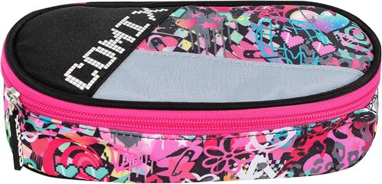Astuccio Ovale con zip e scomparti Comix Bright Hearts Girl
