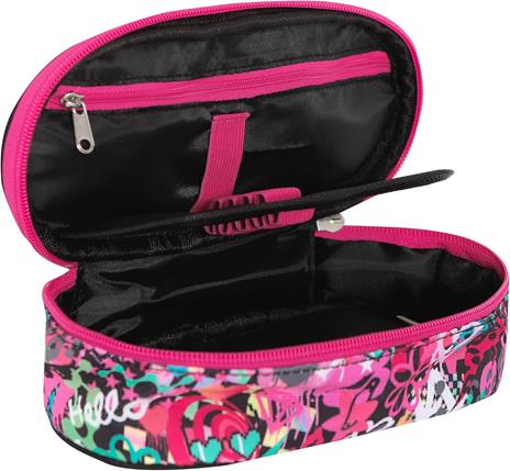 Astuccio Ovale con zip e scomparti Comix Bright Hearts Girl - 3