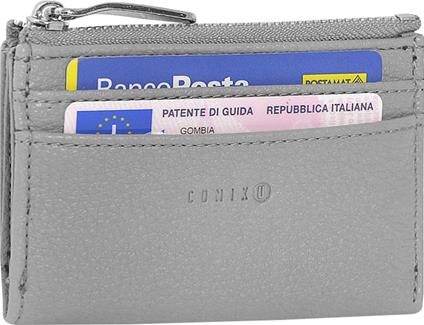 Portacard Con Zip Comix U Woman Grey