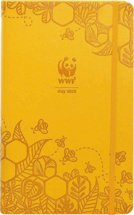 Agenda WWF 2025 12 mesi Giornaliera large giallo miele