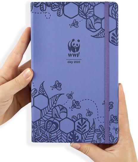 Agenda WWF 2025 12 mesi Giornaliera large viola prugna - 2