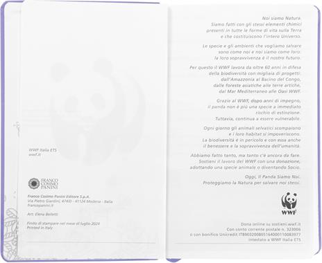 Agenda WWF 2025 12 mesi Giornaliera large viola prugna - 3