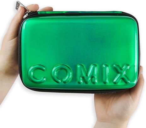 Astuccio con zip con cancelleria maxi Comix classic verde - 2