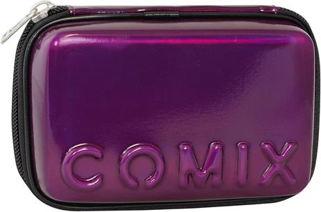 Astuccio con cancelleria maxi zip Comix classic viola